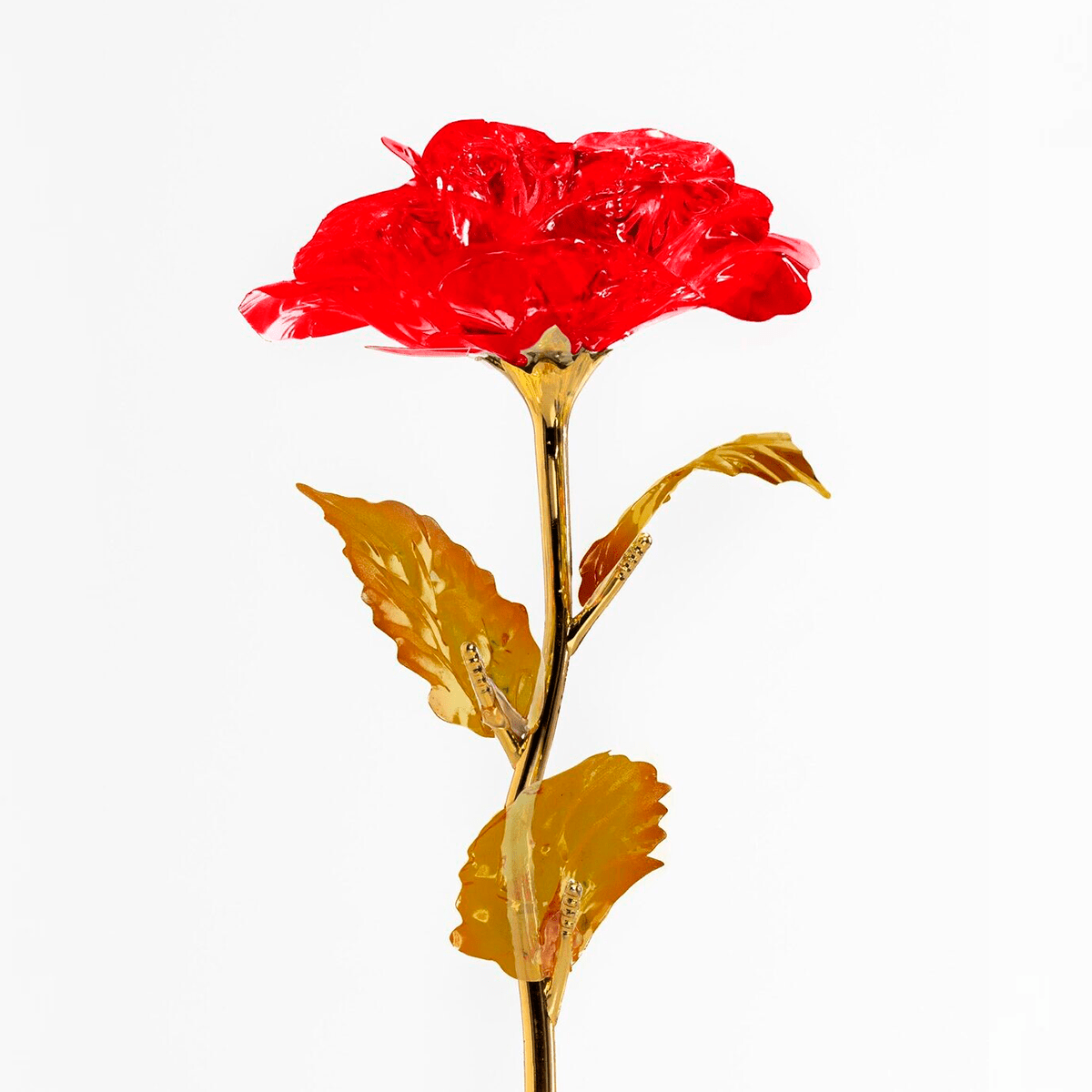 Czerwona róża wieczna LED ze spersonalizowanym nadrukiem + GRATISY - idamell.com