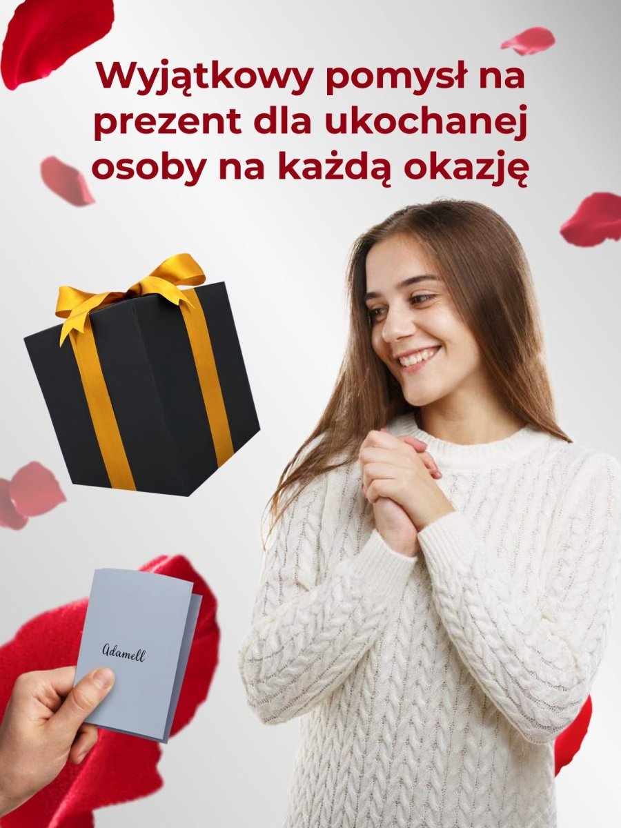 Niebieskie Pudełko z Różami na biżuterię + łańcuszek, Wyjatkowy pomysł na prezent dla dziewczyny, przyjaciółki, kobiety, na walentynki, na 18 urodziny - idamell.com - Wyjątkowe Prezenty