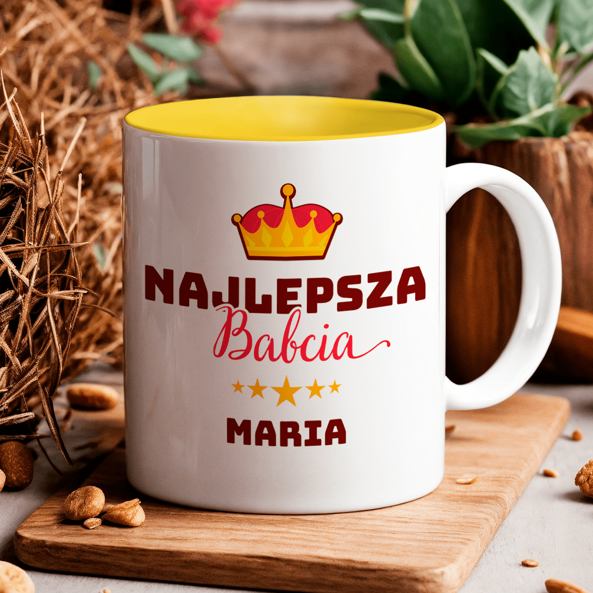 2 x Kubek SUPER DZIADKOWIE + herbata - zestaw prezentowy Box 3 w 1, spersonalizowany prezent dla dziadków - idamell.com