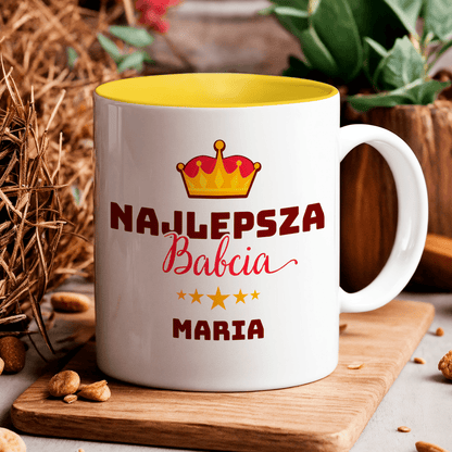 2 x Kubek SUPER DZIADKOWIE + herbata - zestaw prezentowy Box 3 w 1, spersonalizowany prezent dla dziadków - idamell.com