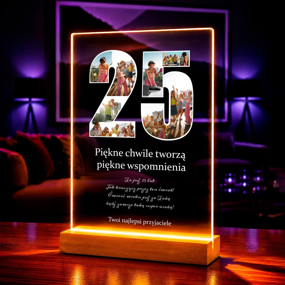 25 urodziny - Druk na szkle, spersonalizowany prezent - idamell.com