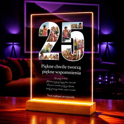 25 urodziny - Druk na szkle, spersonalizowany prezent - idamell.com