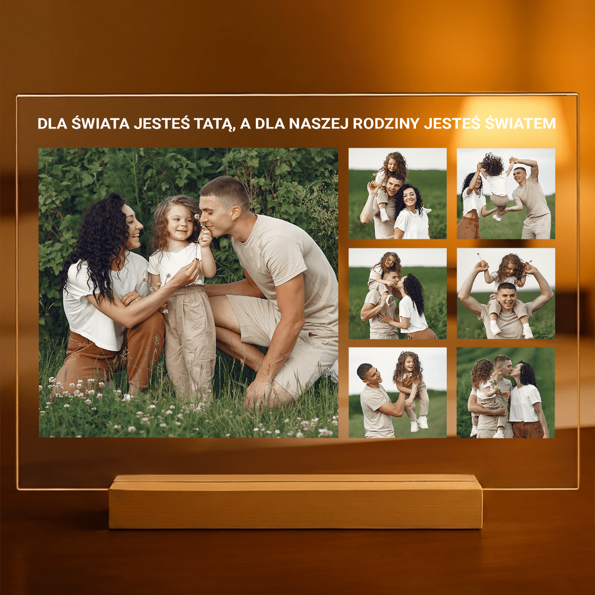 7 zdjęć rodzinnych z tatą - Druk na szkle, spersonalizowany prezent dla taty - idamell.com