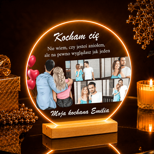 Anioł Clipart + zdjęcia - Druk na szkle, spersonalizowany prezent dla niej - idamell.com