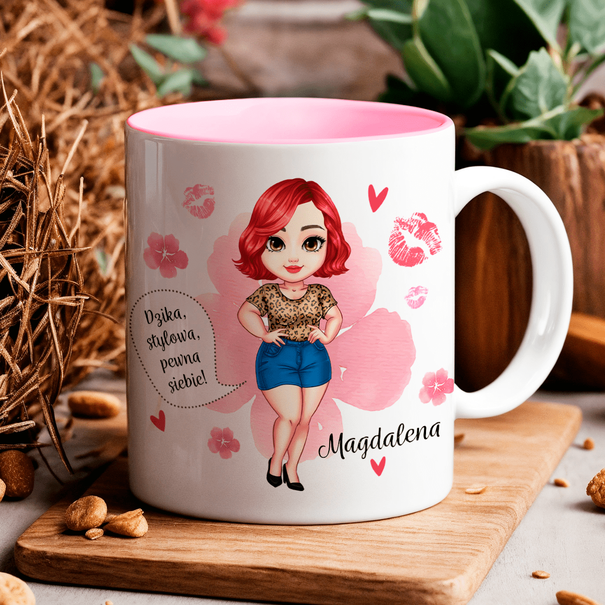 Bądź sobą Clipart - 1x Kubek z nadrukiem, spersonalizowany prezent dla niej - idamell.com