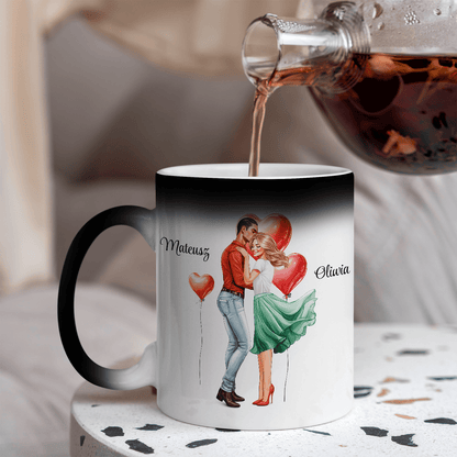 Be mine Clipart - 1x Kubek magiczny z nadrukiem, spersonalizowany prezent dla niej - idamell.com