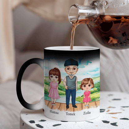 Best Grandpa - 1x Kubek magiczny z nadrukiem, spersonalizowany prezent dla dziadka - idamell.com