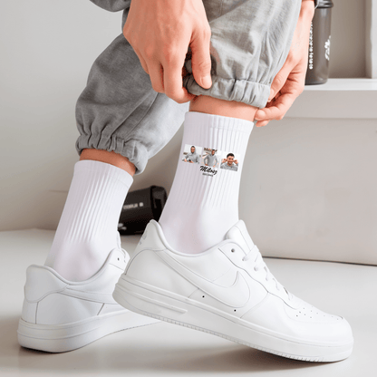Bluza + koszulka + skarpetki KOLAŻ + IMIĘ - zestaw prezentowy 3 w 1, spersonalizowany prezent dla niego - idamell.com