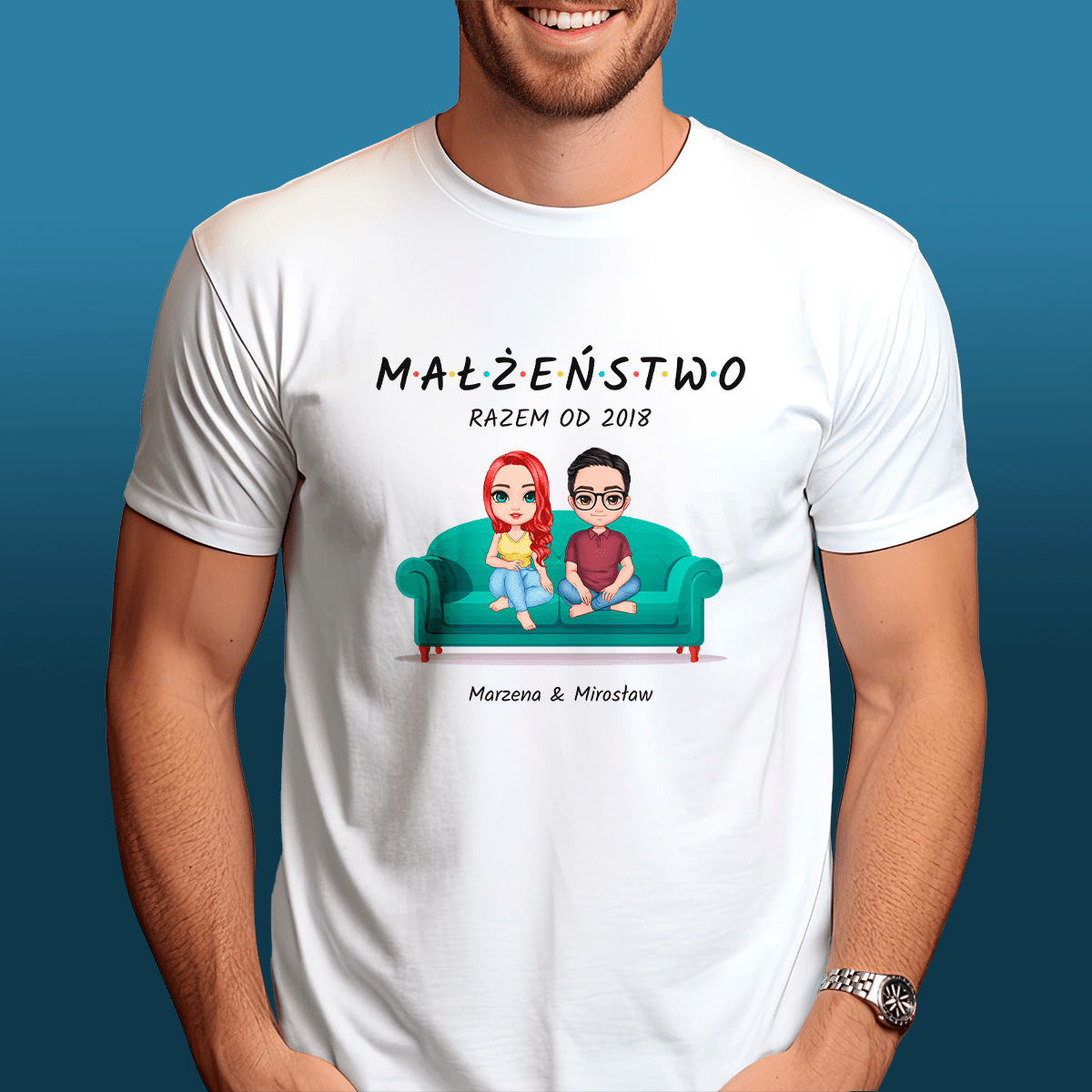 Bluza + koszulka + skarpetki MAŁŻEŃSTWO - zestaw prezentowy 3 w 1, spersonalizowany prezent dla niego - idamell.com