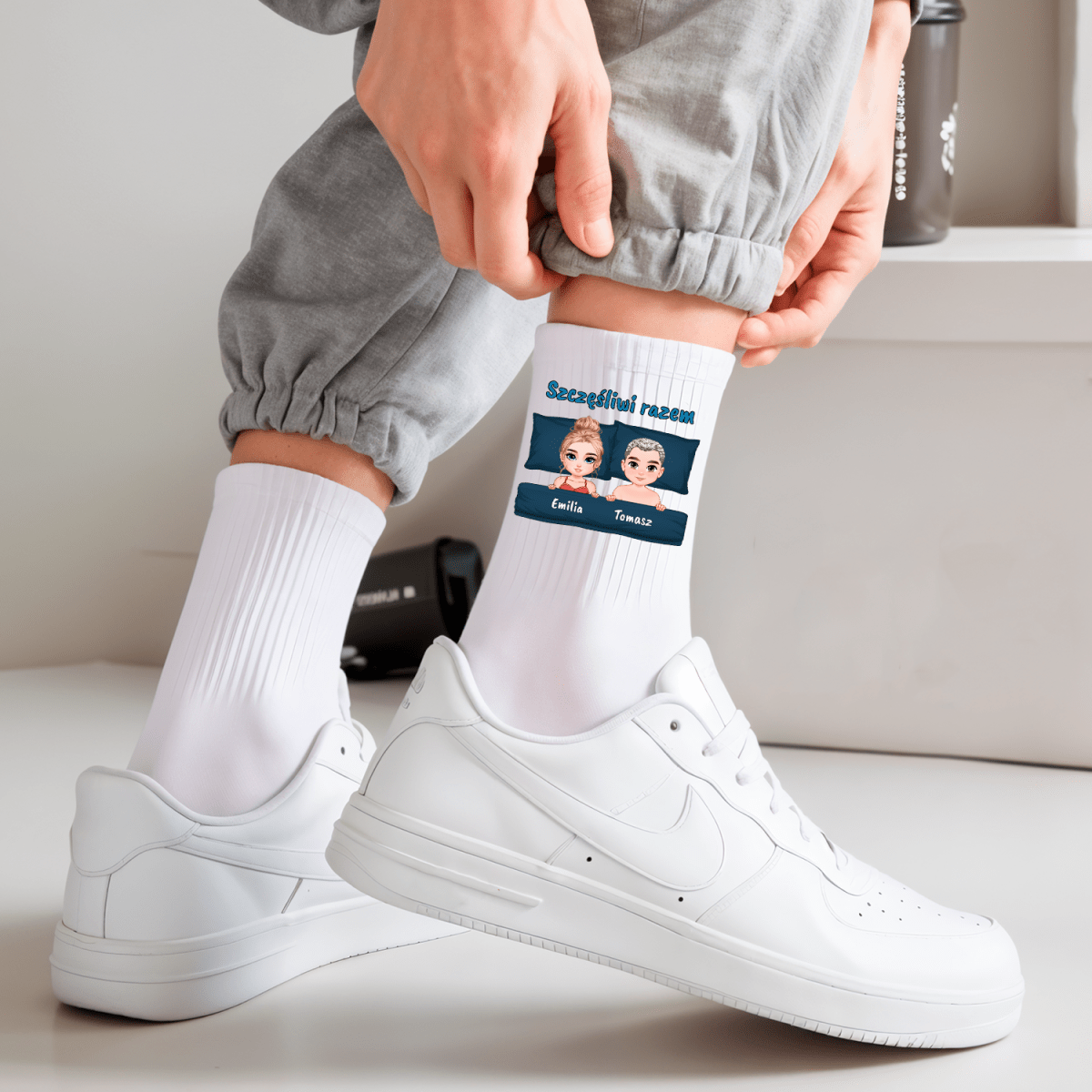 Bluza + koszulka + skarpetki MAŁŻEŃSTWO - zestaw prezentowy 3 w 1, spersonalizowany prezent dla niego - idamell.com