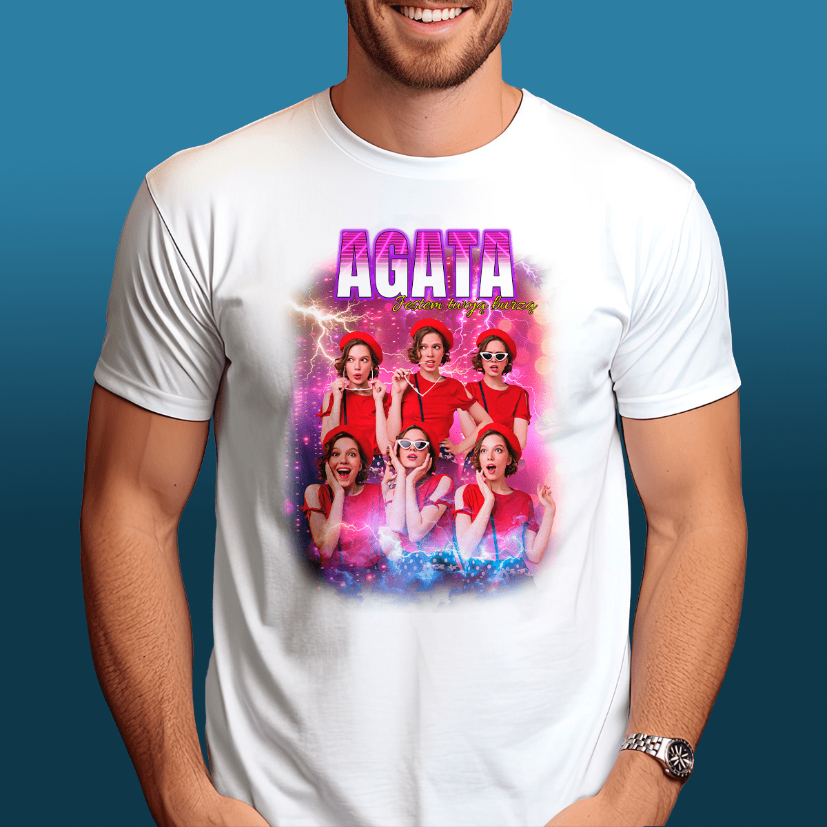 Bluza + koszulka + skarpetki MOJA DZIEWCZYNA - zestaw prezentowy 3 w 1, spersonalizowany prezent dla niego - idamell.com