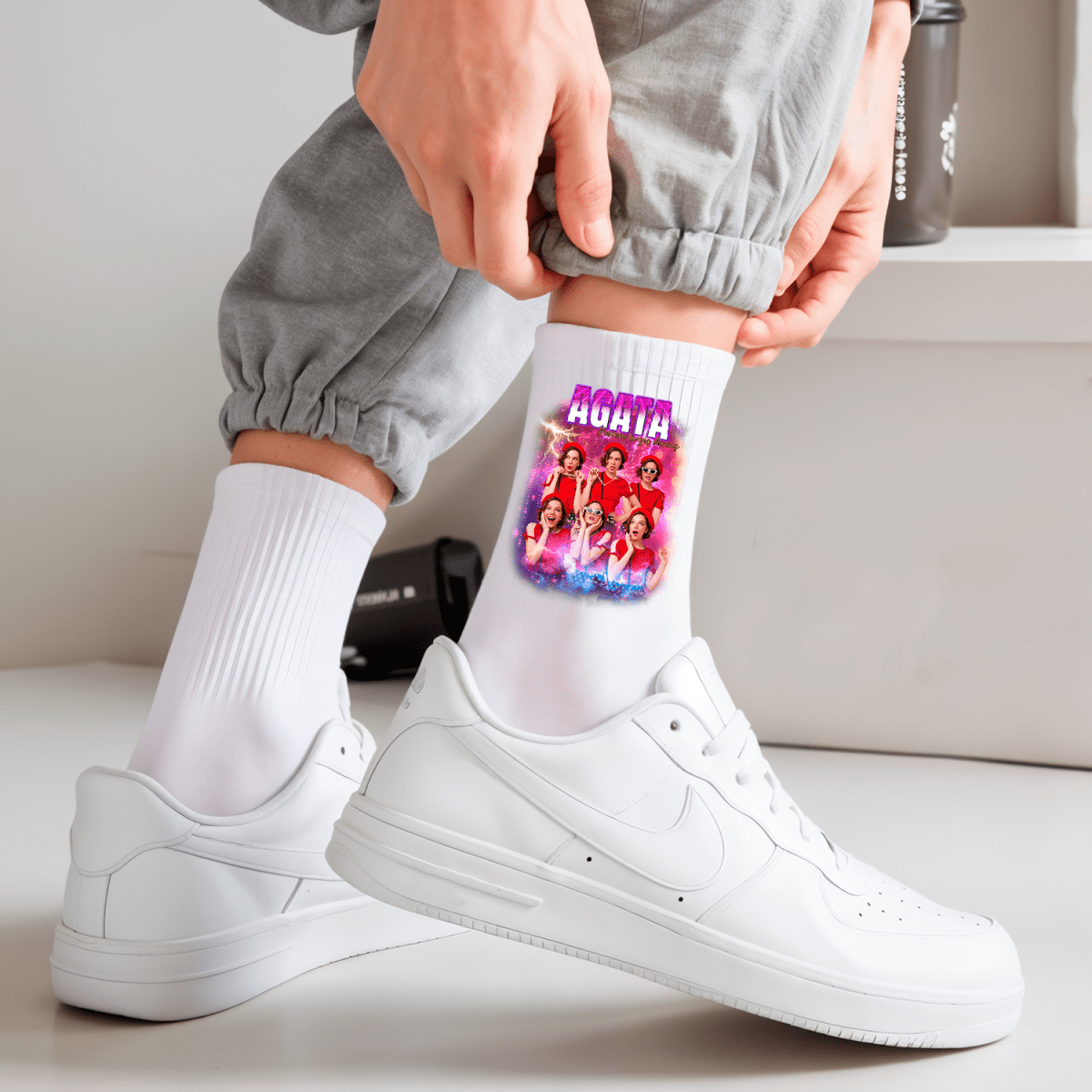 Bluza + koszulka + skarpetki MOJA DZIEWCZYNA - zestaw prezentowy 3 w 1, spersonalizowany prezent dla niego - idamell.com
