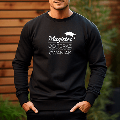 Bluza męska z nadrukiem CWANIAK - prezent dla absolwenta - idamell.com