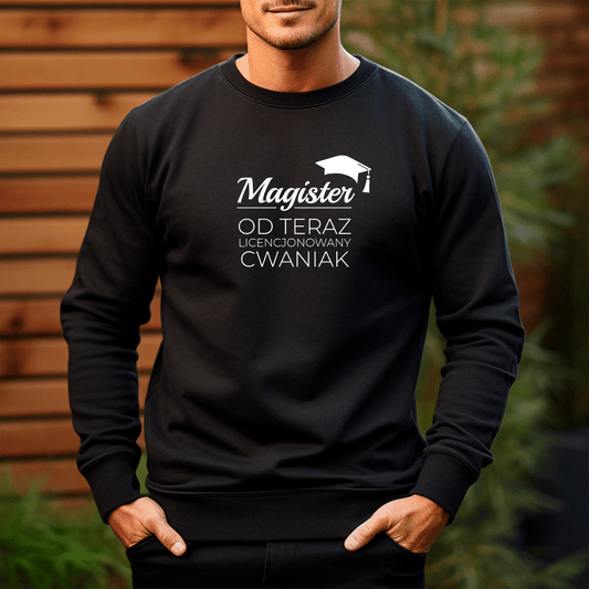 Bluza męska z nadrukiem CWANIAK - prezent dla absolwenta - idamell.com