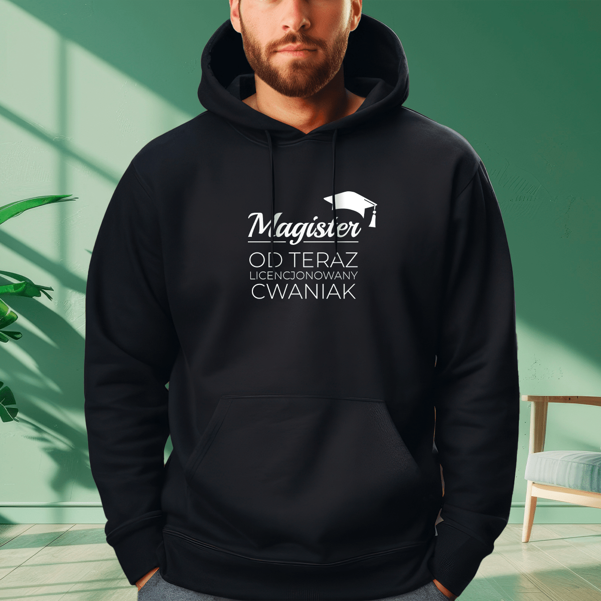 Bluza męska z nadrukiem CWANIAK - prezent dla absolwenta - idamell.com