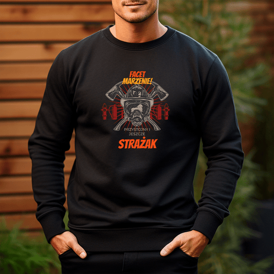 Bluza męska z nadrukiem FACET MARZENIE - prezent dla mężczyzny - idamell.com