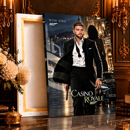 Portret ze zdjęcia na płótnie Bond 007 — prezent dla mężczyzny