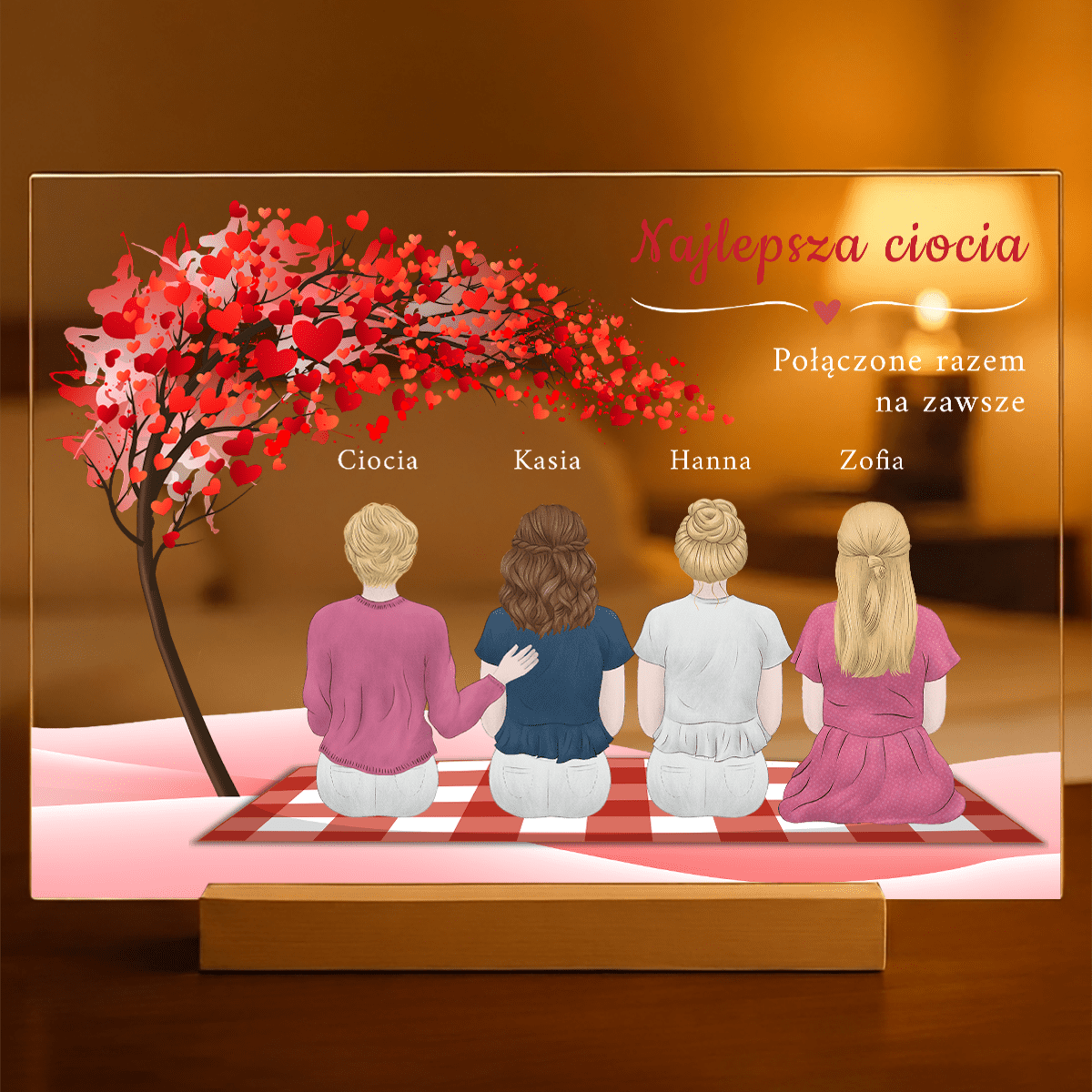 Ciocia clipart - Druk na szkle, spersonalizowany prezent dla cioci - idamell.com