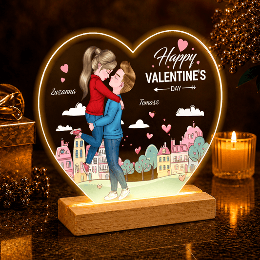Clipart Happy Valentine's Day - Druk na szkle serce, spersonalizowany prezent dla niej - idamell.com