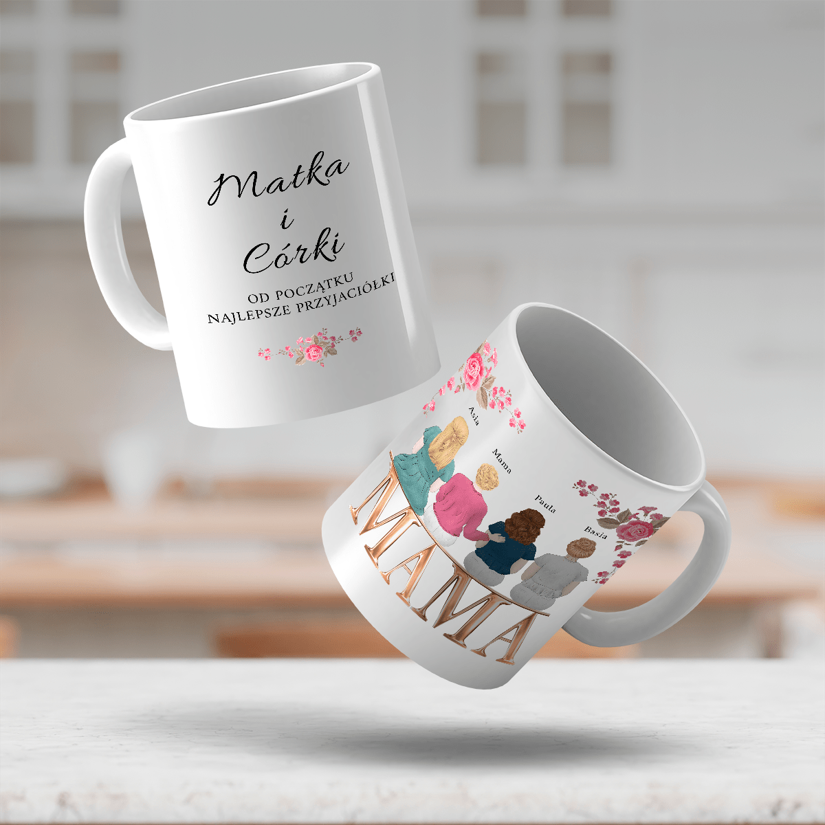 Clipart mama - 1x Kubek z nadrukiem, spersonalizowany prezent dla mamy - idamell.com