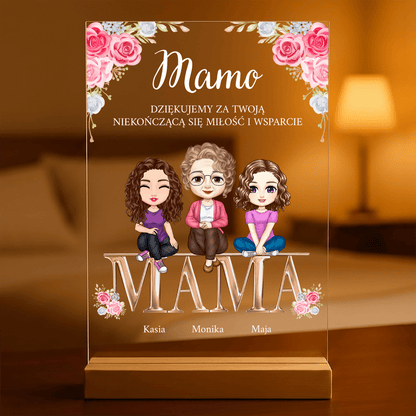 Clipart Mama i córka - Druk na szkle, spersonalizowany prezent dla mamy - idamell.com