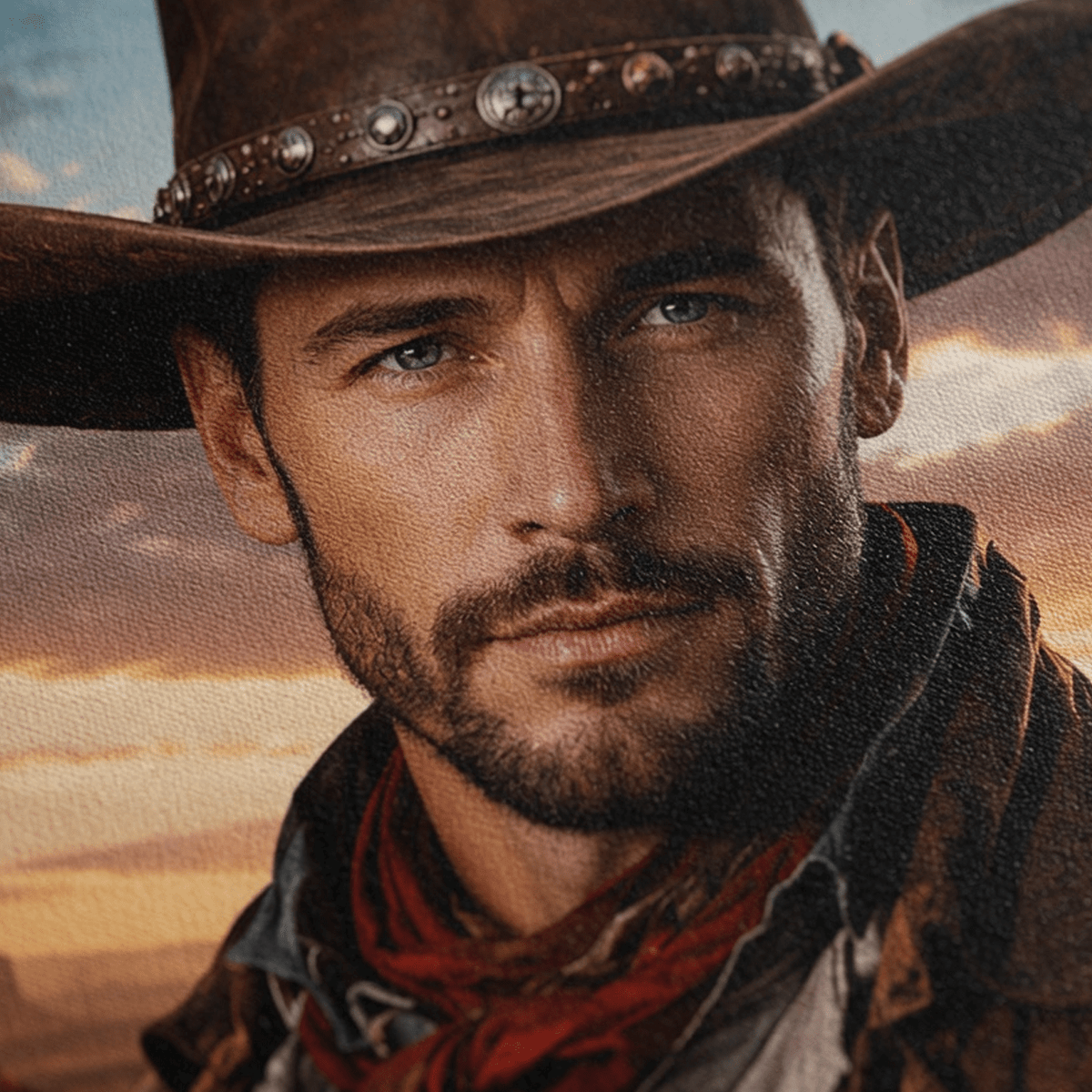 Cowboy - druk na płótnie, spersonalizowany prezent dla taty - idamell.com