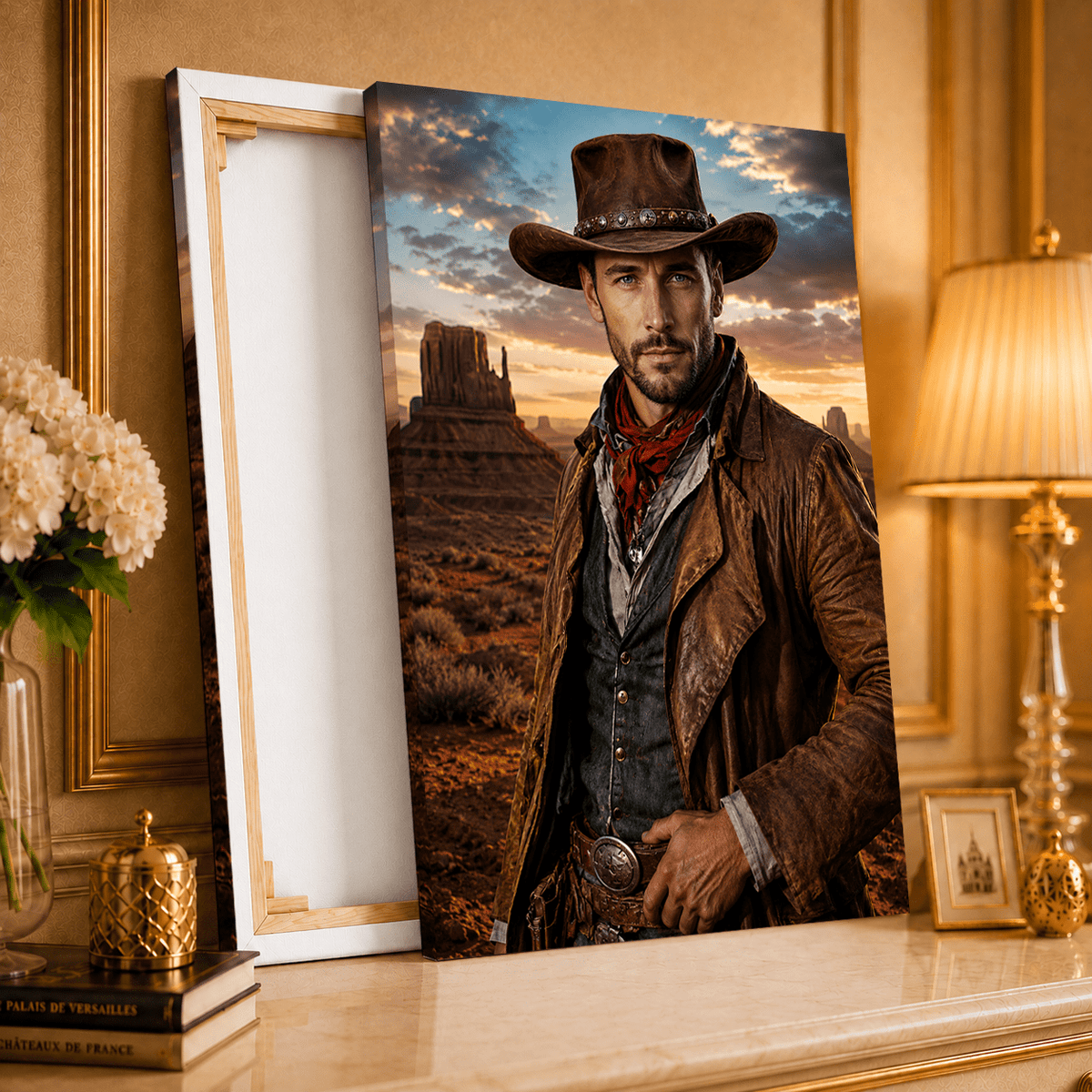 Cowboy - druk na płótnie, spersonalizowany prezent dla taty - idamell.com