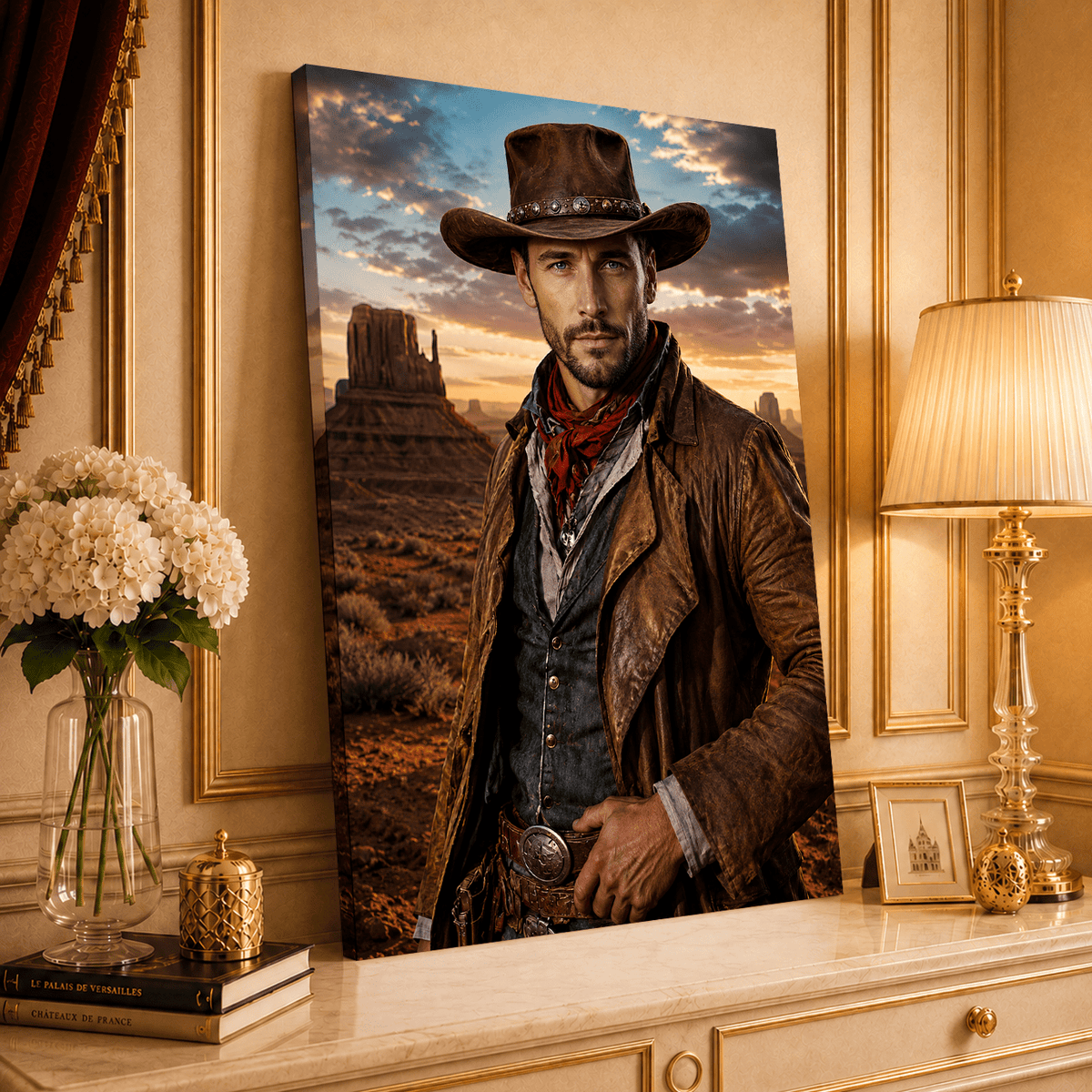 Cowboy - druk na płótnie, spersonalizowany prezent dla taty - idamell.com