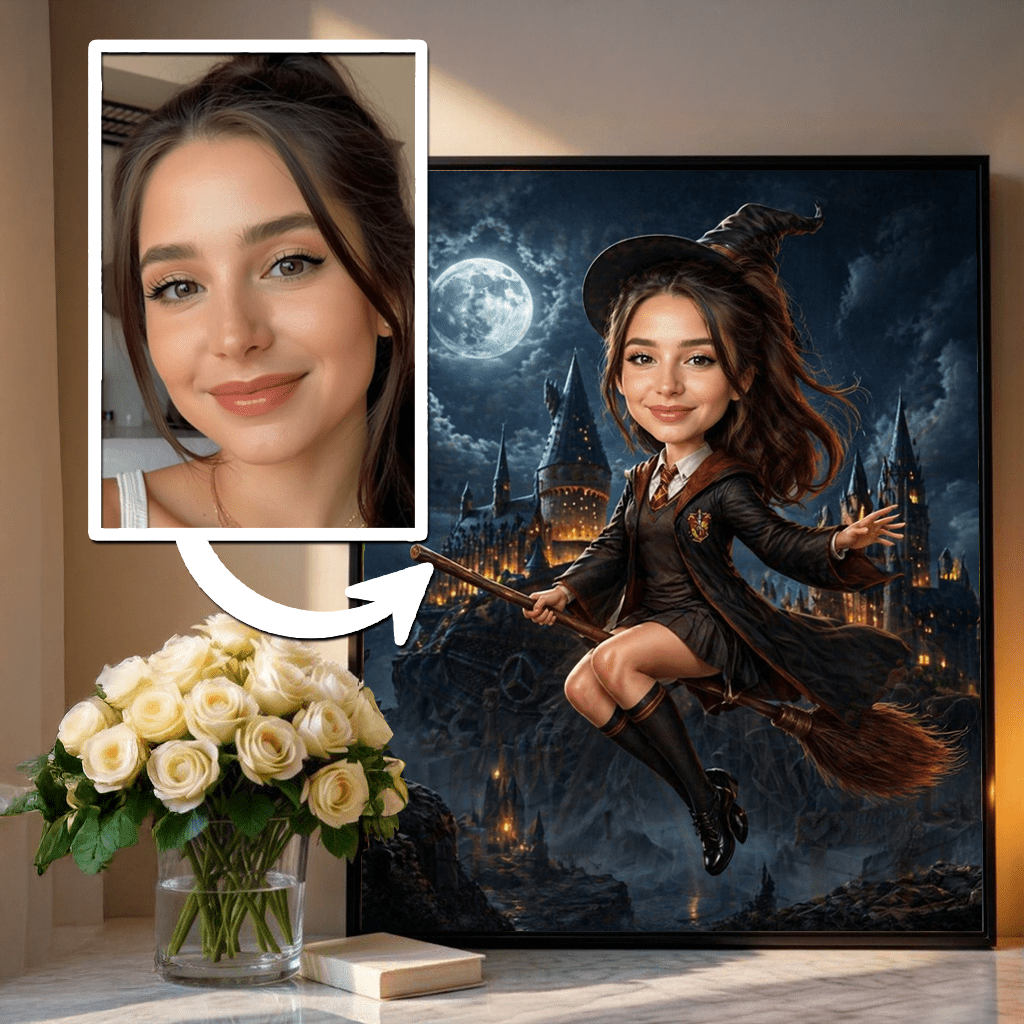 Czarodziejka - plakat, spersonalizowany prezent dla niej - idamell.com