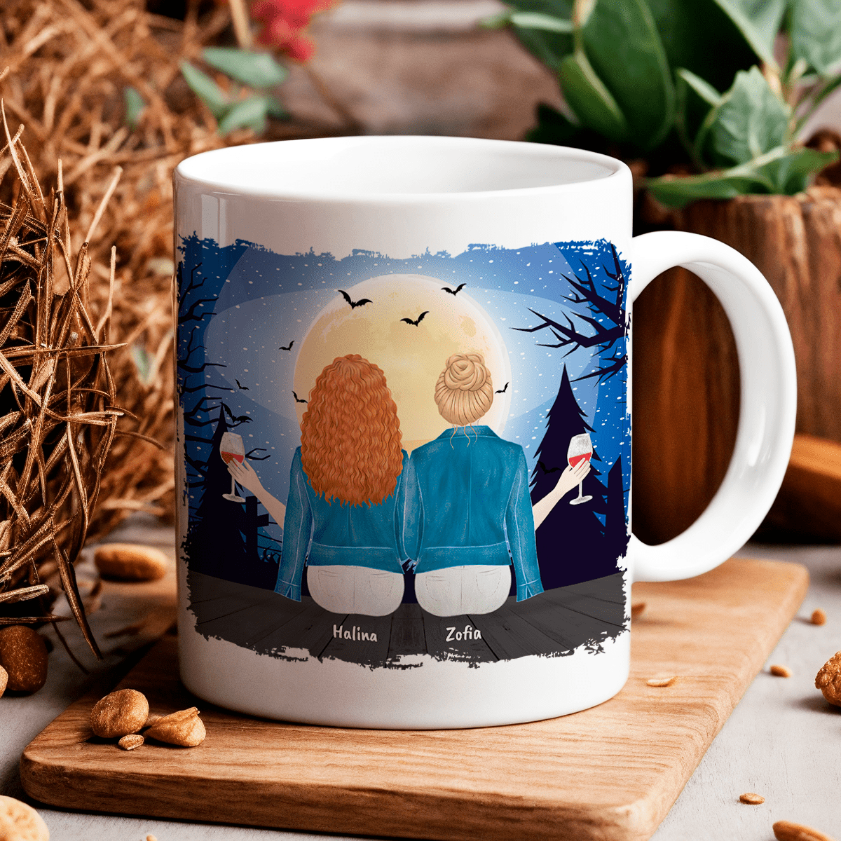 Czarownice - 1x Kubek z nadrukiem, spersonalizowany prezent dla przyjaciółki - idamell.com