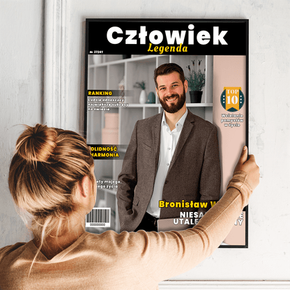 Człowiek legenda - plakat, spersonalizowany prezent dla mężczyzny - idamell.com