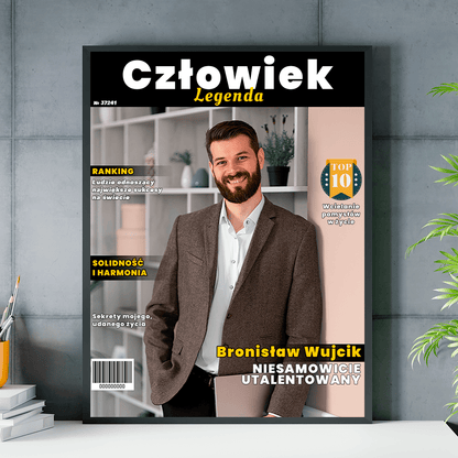 Człowiek legenda - plakat, spersonalizowany prezent dla mężczyzny - idamell.com