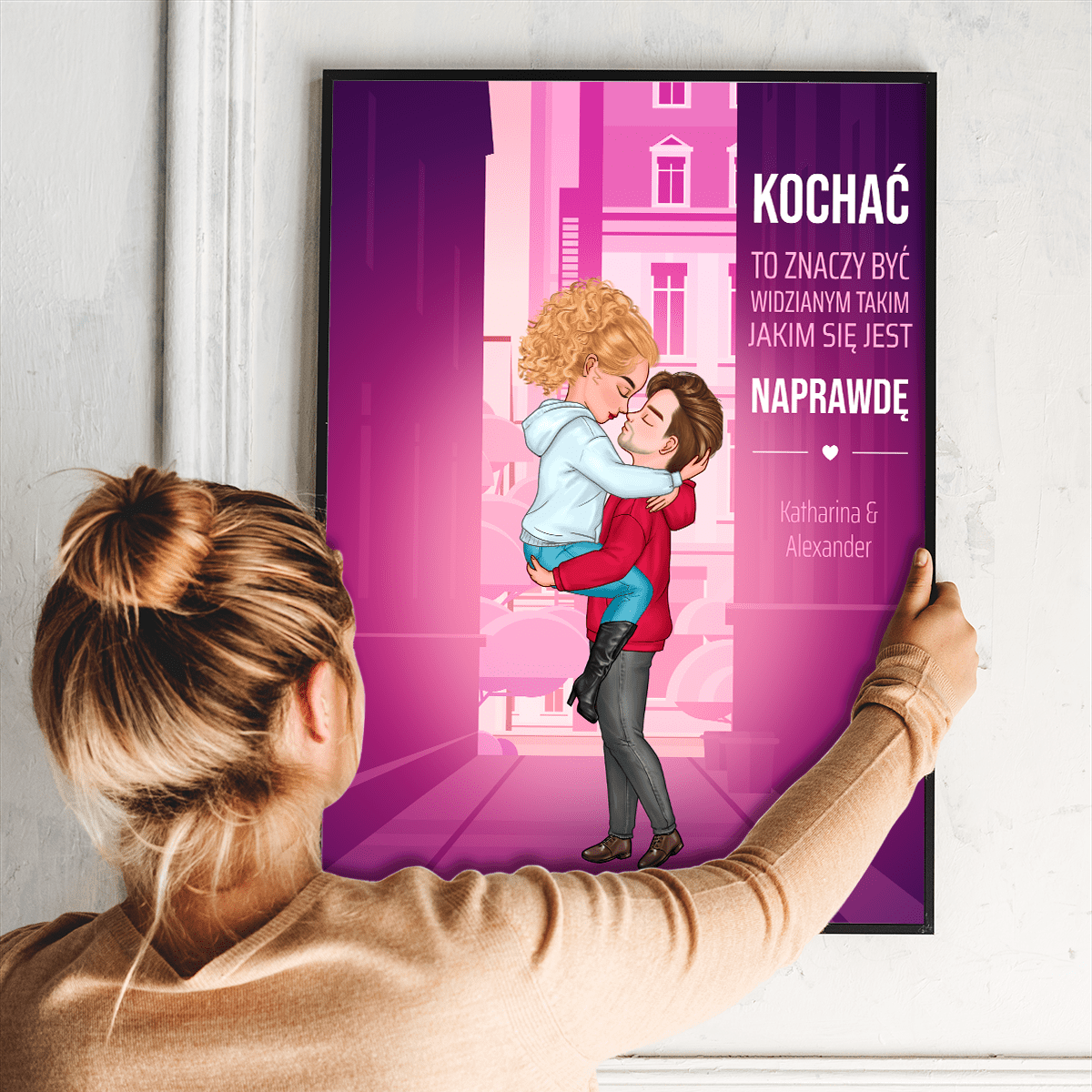 Czym jest miłość Clipart - plakat, spersonalizowany prezent dla pary - idamell.com