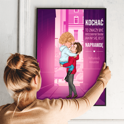 Czym jest miłość Clipart - plakat, spersonalizowany prezent dla pary - idamell.com