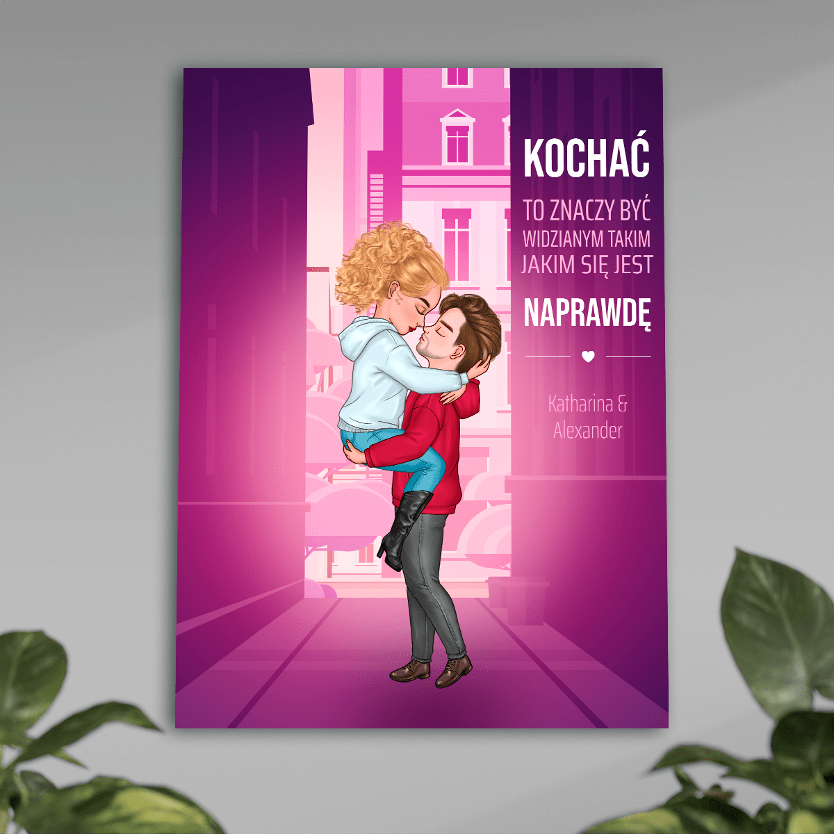 Czym jest miłość Clipart - plakat, spersonalizowany prezent dla pary - idamell.com