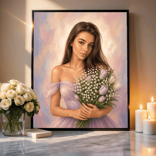 Delikatne Piękno – Personalizowany plakat dla niej - idamell.com