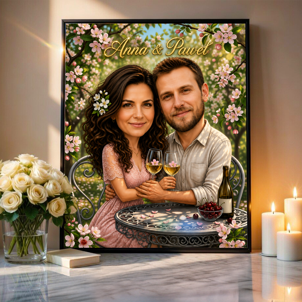 Delikatne Piękno – Personalizowany plakat dla pary - idamell.com