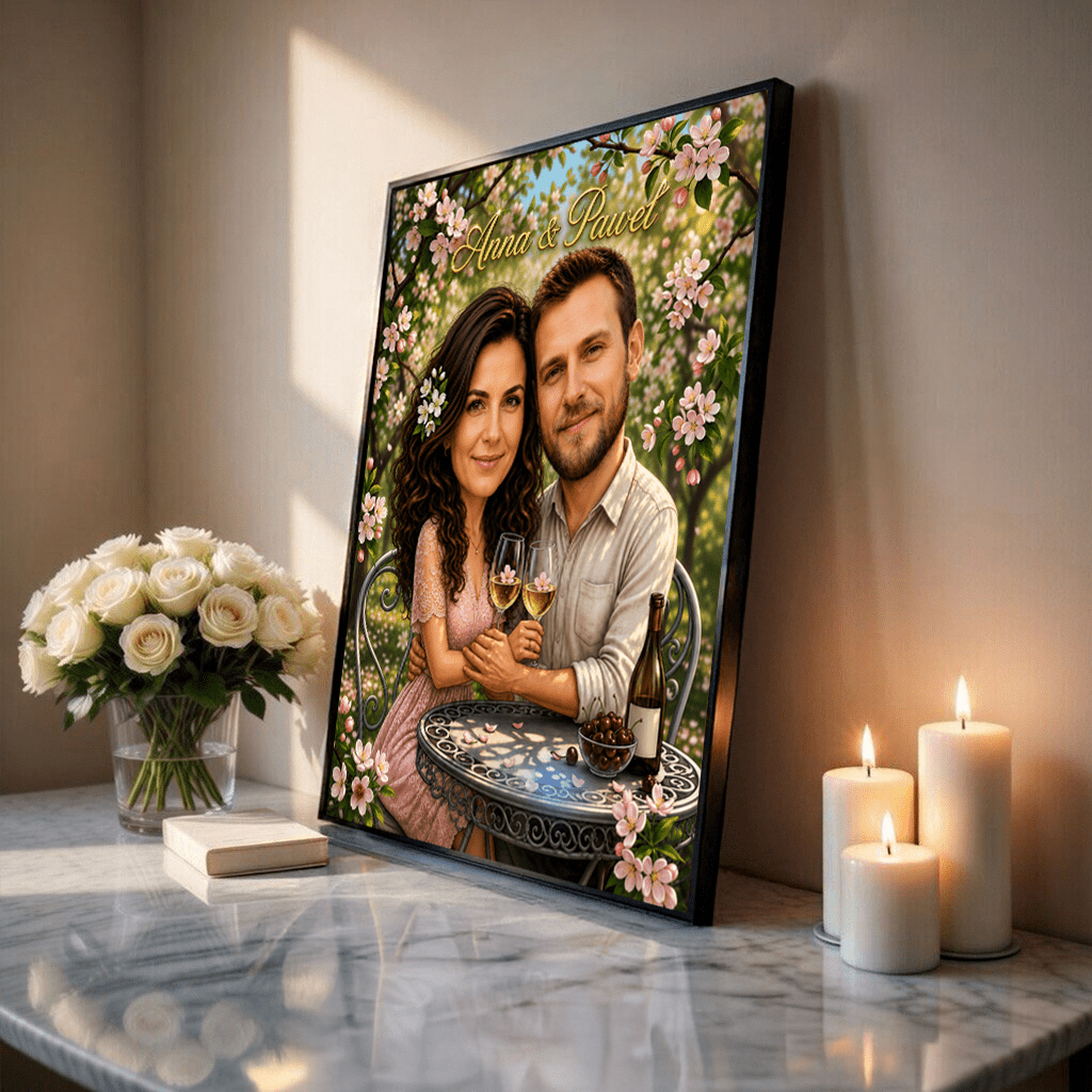 Delikatne Piękno – Personalizowany plakat dla pary - idamell.com