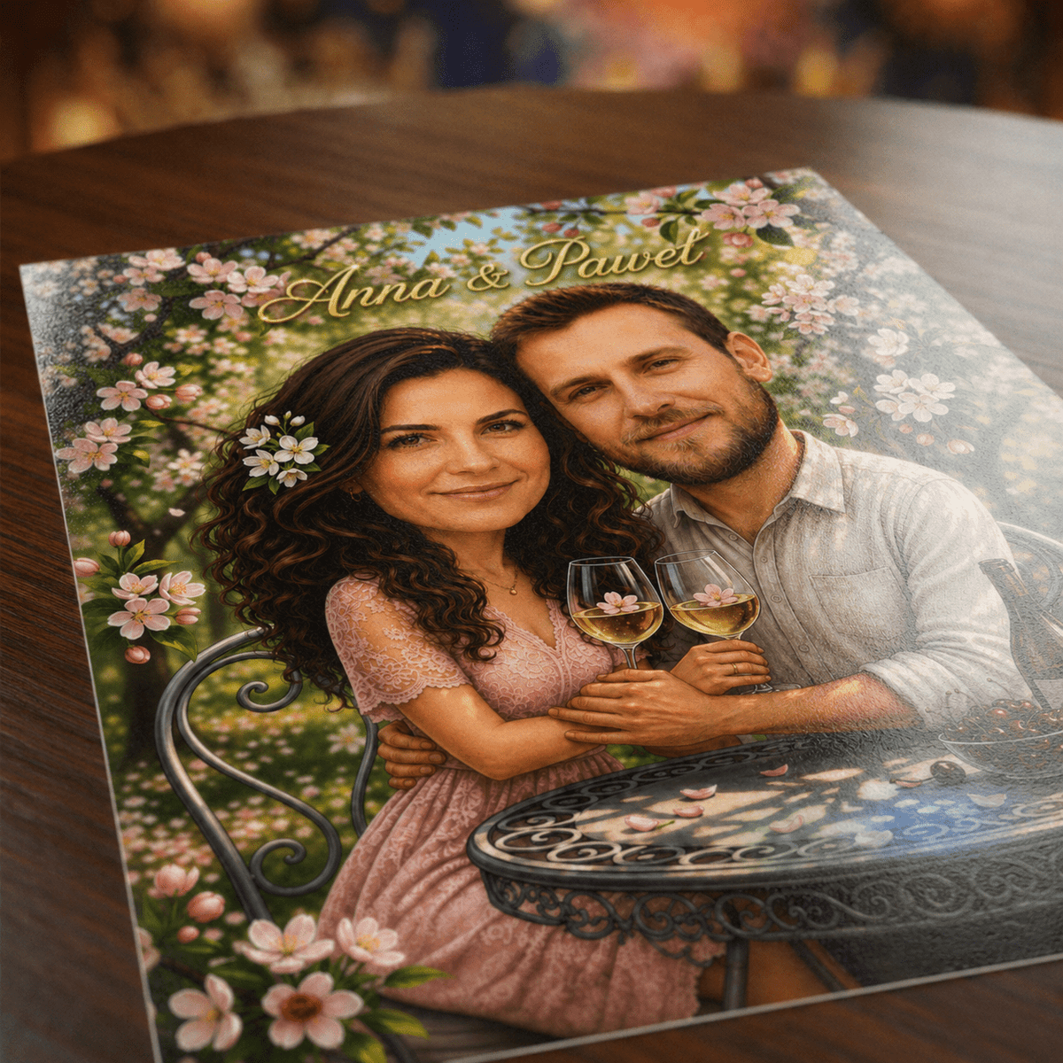 Delikatne Piękno – Personalizowany plakat dla pary - idamell.com