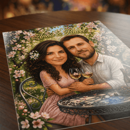 Delikatne Piękno – Personalizowany plakat dla pary - idamell.com