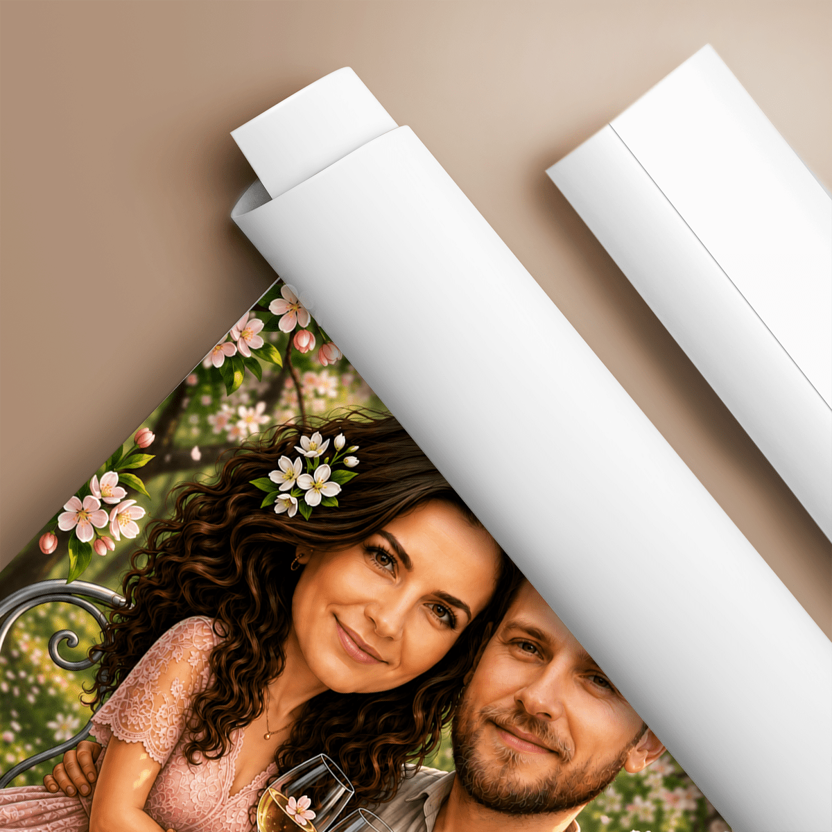 Delikatne Piękno – Personalizowany plakat dla pary - idamell.com
