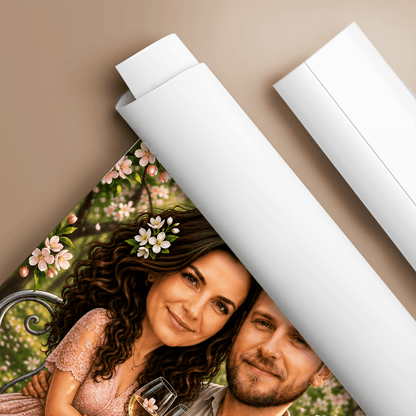 Delikatne Piękno – Personalizowany plakat dla pary - idamell.com