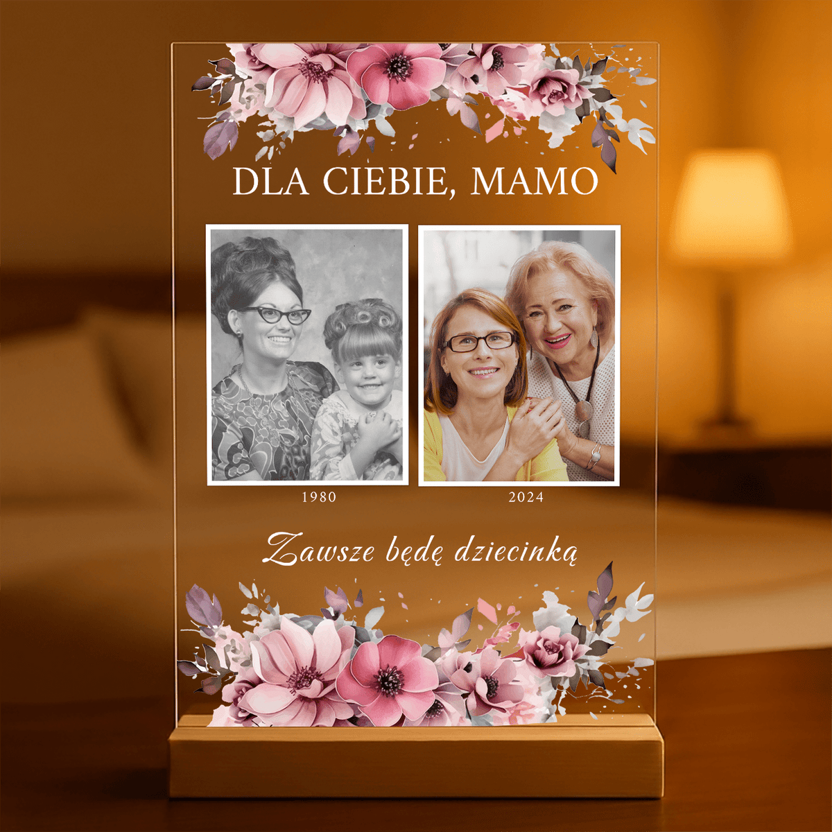 Dla Ciebie, mamo - Druk na szkle, spersonalizowany prezent dla mamy - idamell.com