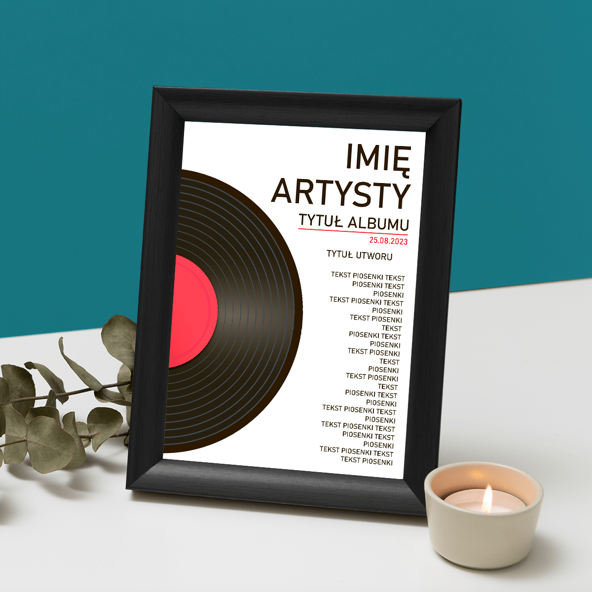 Dla fana muzyki - Druk na szkle, spersonalizowany prezent - idamell.com