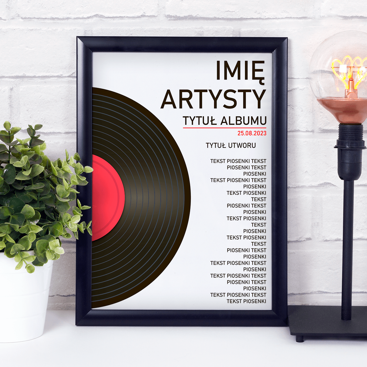 Dla fana muzyki - Druk na szkle, spersonalizowany prezent - idamell.com