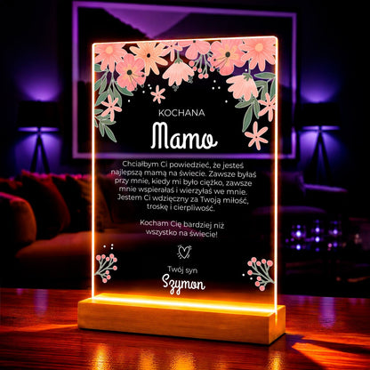 Dla najwspanialszej mamy - Druk na szkle, spersonalizowany prezent dla mamy - idamell.com