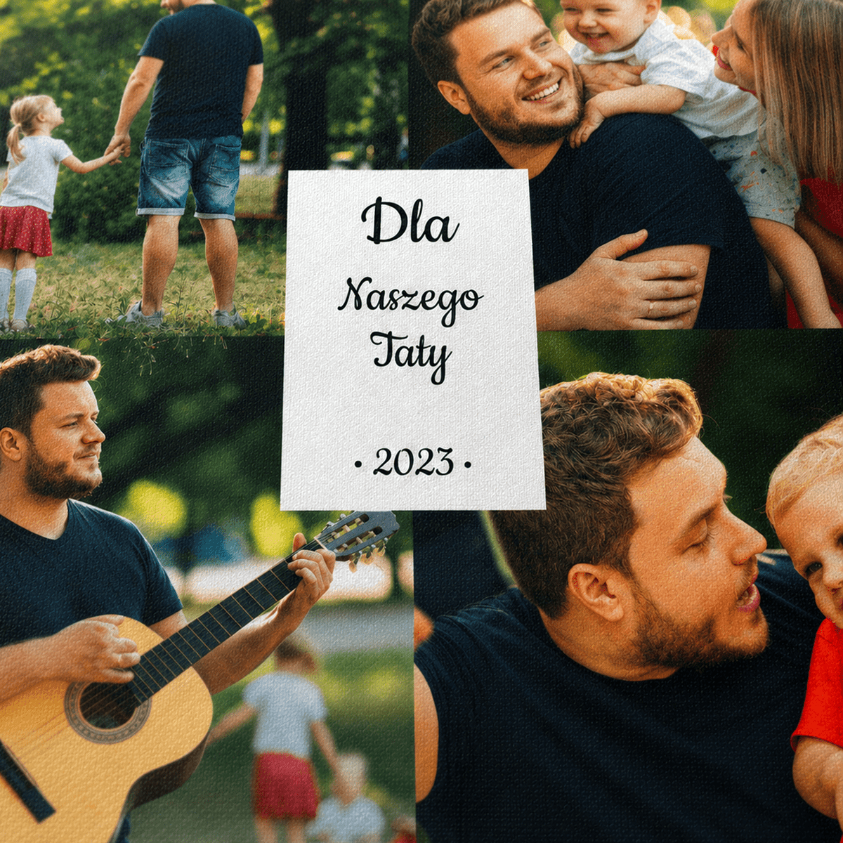 Dla naszego taty - druk na płótnie, spersonalizowany prezent dla taty - idamell.com