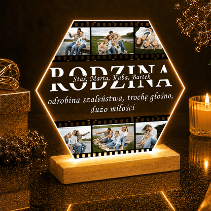 Dużo rodzinnej miłości - Druk na szkle, spersonalizowany prezent dla rodziny - idamell.com