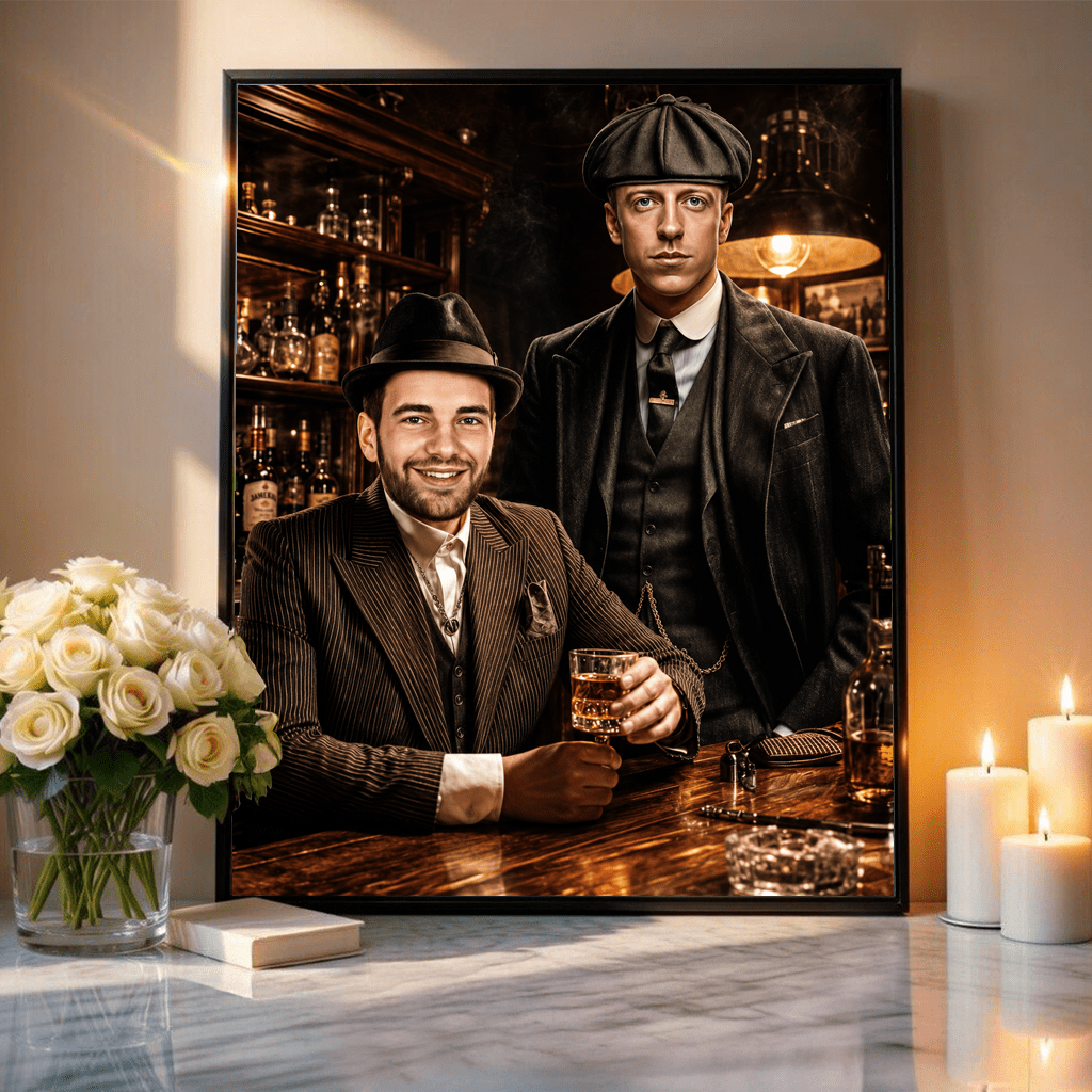 Dżentelmeni - plakat, spersonalizowany prezent dla przyjaciela - idamell.com