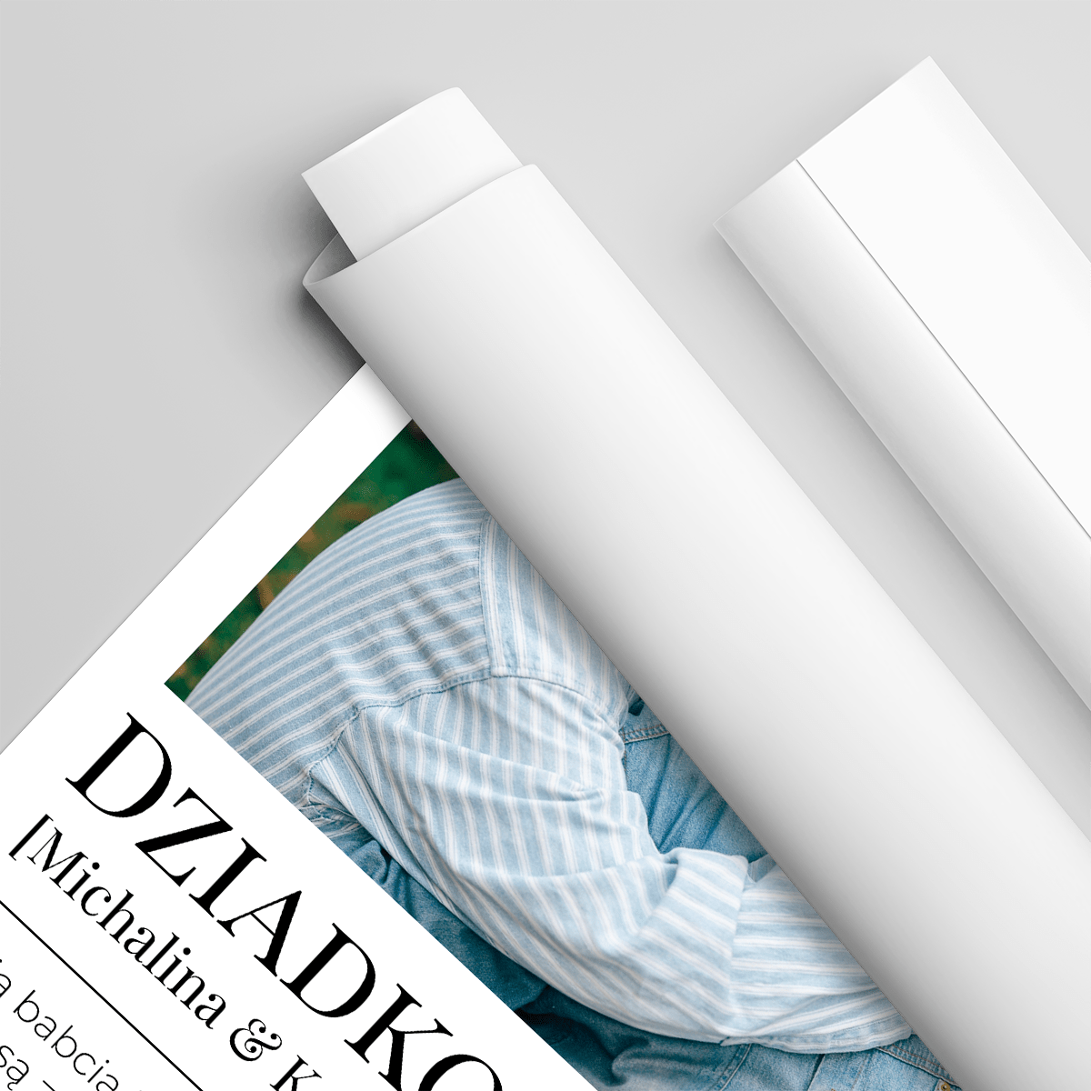 Dziadkowie zdjęcie + tekst - plakat, spersonalizowany prezent dla dziadków - idamell.com